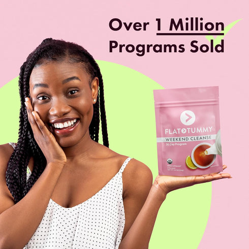 Tummy 30 Flat Weekend Cleanse Tea - Day Program - All Natural Colon Cleanse w/Senna and Dandelion Root, Provides