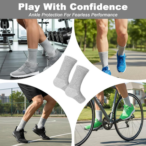 XLIUAX Foot Sleeves,Compress Ankle Sleeves, Elastic Socks, Breathable Ankle Socks, Thicken Thermal Protection Foot