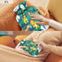 miaozhen 2L Funny Giraffe Monkey Stripe Green Blue Cute hot Water Bottle with Soft Cover hot Compress for Period Cramps