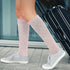 LIKAWEN 2 15-20 mmHg Pairs Bamboo Plus Size Compression Socks Wide Calf for Women and Men Knee High Support Stockings