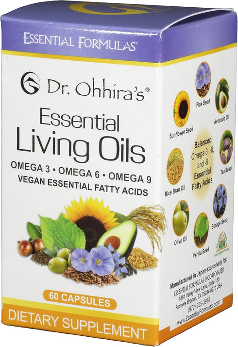 Dr. Ohhira's Vegan Omega 3, EFA, and Fish Oil Alternative, 60 Capsules