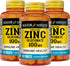 MASON NATURAL Zinc 100 mg Capsules, Immune System Support, 100 Count, Pack of 3