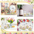 Jingmore 100 Summer Pcs Spring Paper Guest Towels Floral Tulip Disposable Bathroom Hand Towels Decorative Butterfly