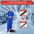 Heavy Duty Broom with 55" Long Handle - Black and Red Angle Broom for Indoor, Outdoor, Kitchen