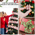 Yinder 2 Rolls 20 Yards Christmas Ribbon, Red and Green Glitter Ribbon, 2.5 Inch for Wreaths, Present Box Wrapping