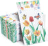 YOCHANDA 100 Pack Tulip Floral Guest Hand Towels Disposable for Bathroom, Floral Paper