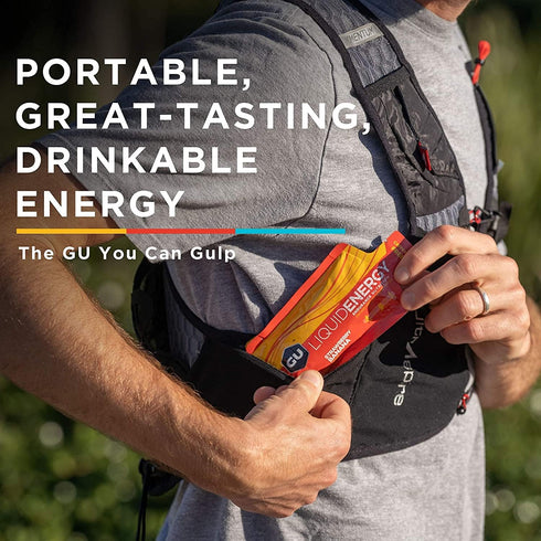 GU Energy Liquid Energy Gel, Vegan, Gluten-Free, Dairy-Free, On-the-Go Energy, 12-Count Assorted Flavors