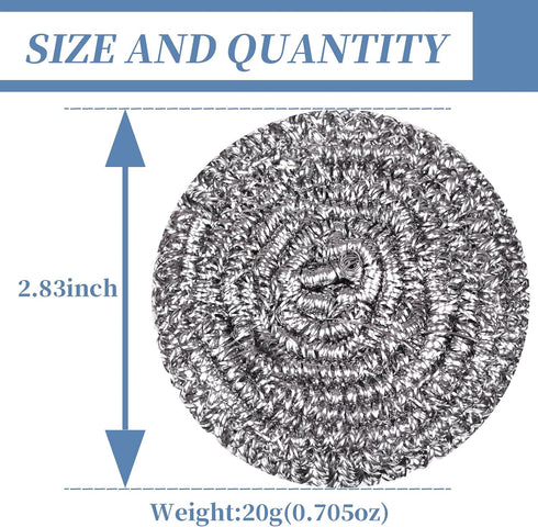 Stainless Steel Scrubber, Scrubbing Scouring Pad, Magic Eraser Sponges for Cleaning Pots, Pans, and Broiler Racks