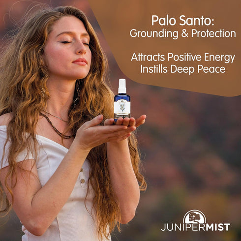 Palo Santo and Sage Smudge Spray, 4 Fl Oz, Cleansing Negative Energy, Sage Spray Alternative with Essential Oils