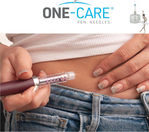 ONE-CARE Pen Tips 31G x 5/32’’ (4mm), Universal Fit, Optimal Skin-Contact for Comfort, Sterile, 100 Count