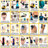 BodyMoves 2 Double Sided Solid Support Finger Splints, Plus 2 Sleeves, 2020 Edition Aqua Blue