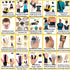 BodyMoves 2 Finger Splints Plus 10 Sleeves (12 pc Set, Aqua Blue)