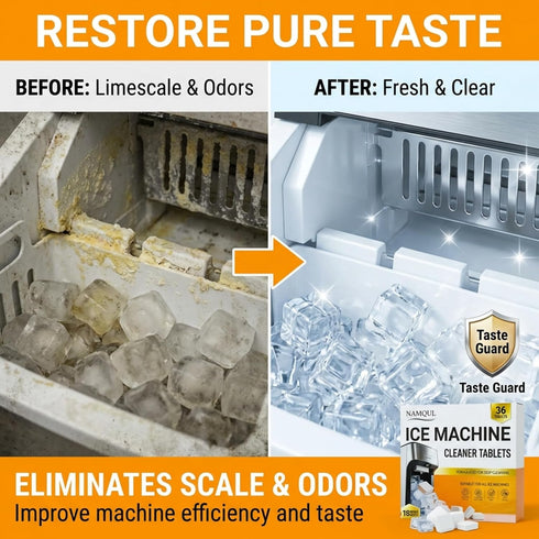 NAMQUL (36 Ice Machine Cleaner Tablets Tablets), Ice Maker Cleaner & Descaler, Nickel Safe Scale Remover, Removes