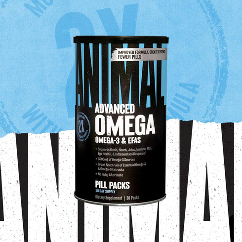 Animal Advanced Omega Essential Fatty Acids - High Potency 3500mg Omega 3 & Omega 6 Supplement with EPA, DHA, ALA, CLA,