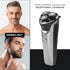 MEMBERS ONLY Electric Razor for Men, Lithium Metallic Cordless Rotary Shaver with 3 Heads, Precision Trimming, IPX6