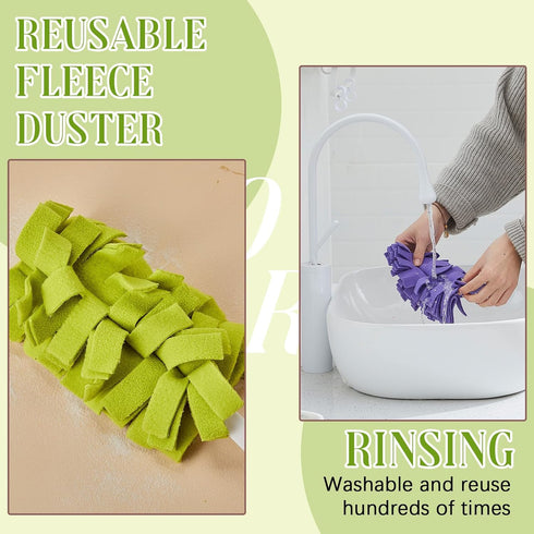 12 Pcs 5 Layer Duster Refills, Reusable Dusters for Cleaning, 4.7 x 7 Inch Washable Duster Pads