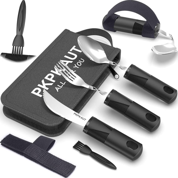 Adaptive Weighted Utensils for Parkinson's Patients, Hand Tremors, Disabled People, Silverware for Arthritic Hands
