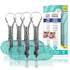 GuruNanda Tongue Scraper for Adults (4-Pack) with Travel Case, 420 Medical Grade Stainless Steel for Fresh Breath