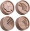 Zhehao 4 Packs Wood Essential Oil Diffuser Small Passive Oil Diffusers Aromatherapy Round