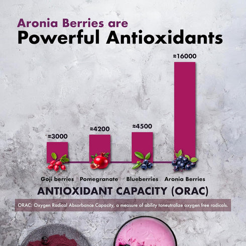 Aronia Berry 20:1 Extract Powder (4oz/114g) - Antioxidant, Flavonoids and Polyphenols Supplement - High ORAC Native