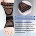 Copper Ankle Joint Brace, Compression Sleeve for Achilles Tendon and Plantar Fasciitis Pain Relief, Black, Large