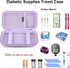 Diabetic Supplies Travel Case, Organizer Bag for Glucose Meter, Insulin Pen Carrying Case for Blood Sugar Test Strips,
