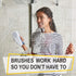 Set 3pcs Scrub Brush of - Cleaning Shower Scrubber with Ergonomic Handle and Durable Bristles - Grout Cleaner Brush
