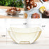 Posh Setting Small Square Plastic Serving Bowls, 4 Pack Gold Glitter Disposable Candy, Snack, Salad, Chips Bowl, Heavy