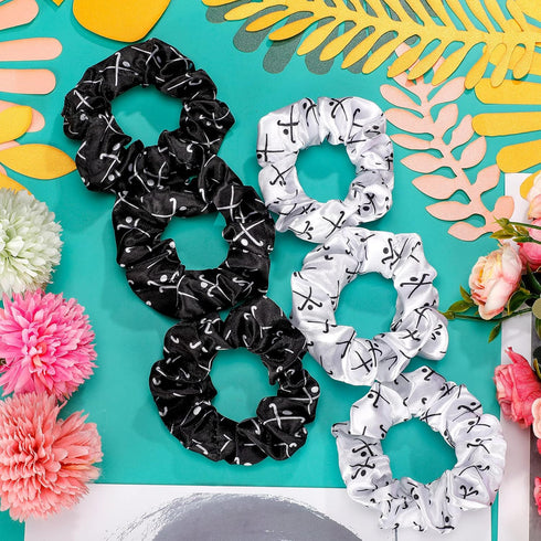 WILLBOND 20 Pcs Sport Hair Scrunchies - Gifts Sports Scrunchy Elastic Silk Satin Hairband Ponytail Holder for Women