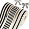 3 Rolls 1 Inch x 18 Yards Christmas Black White Stripe Ribbon, Natural Cotton for Gift Wrapping, Home Christmas Decor