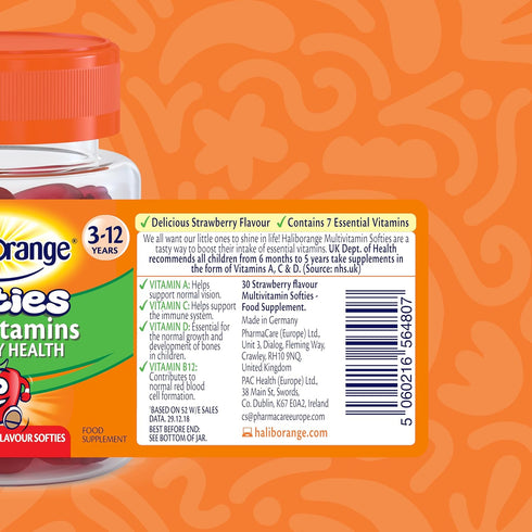 Haliborange 30 Kids Multivitamin Strawberry Softies