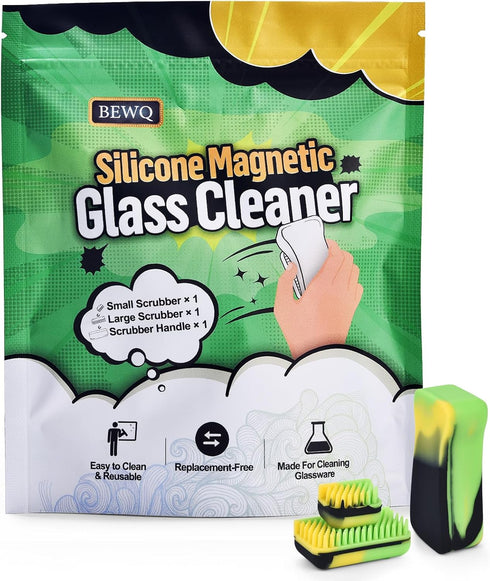 Magnetic Glass Cleaner Kit - Deep Cleans Hard-to-Reach Glassware & Narrow Pipes