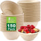 Ocmoiy Bulk 150Pk. 8 OZ Paper Bowls, Disposable Heavy Duty Compostable Food Bowls, Microwave Safe