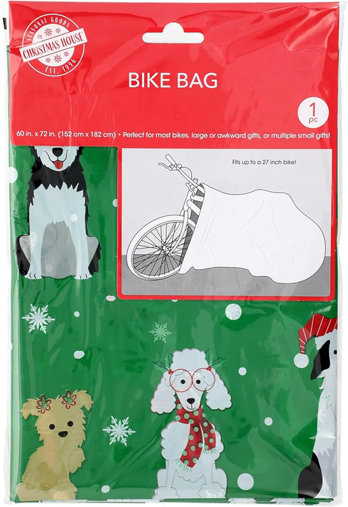 Christmas House Giant Gift Bicycle Bike Bag, 60 in. x 72 in., Assorted Qty 1