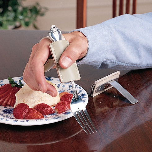 Sammons Preston Right Angle Double Pocket Writing Aid, Utensil Holder Addition for Weak or Limited Grasp, Pens