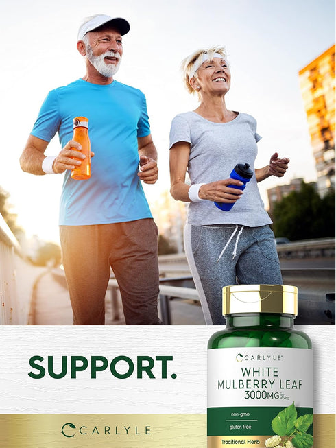 Carlyle Mulberry Leaf Extract | 3000mg | 100 Capsules | Non-GMO & Gluten Free Herbal Supplement