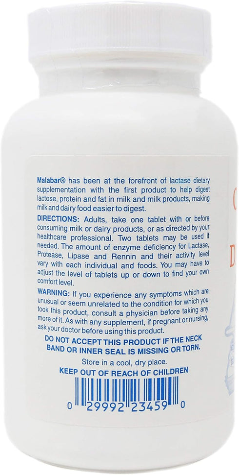 Malabar Complete Milk Digestant, 180 Count for Digestive Health