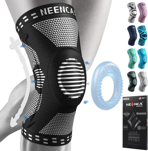 NEENCA Knee Brace for Knee Pain Relief, Compression Knee Support with Side