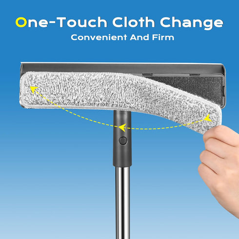 TidyTale 3 Window Squeegee for Home, Window Cleaner Tool with Extension Pole, Squeegee for Window Cleaning