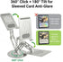HUASAI Carbon Steel TCG Card Scanner Stand, Heavy-Duty C-Clamp Phone Holder for MTG & Sports Cards, Adjustable Scanning