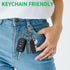 Small Pill Box (2 Pack), Portable Keychain Pill Holder, Mini Travel Container with Keyring