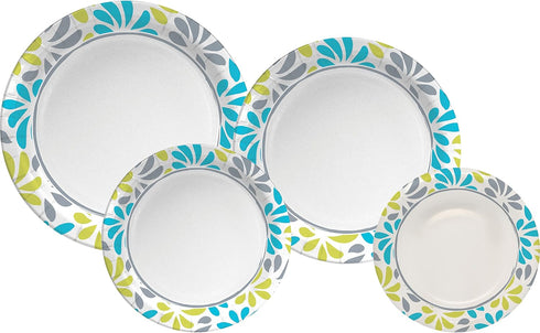 Genuine Joe Printed Paper Plates, 10" Diameter, Pack of 125