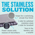 E-Cloth Stainless Steel Cleaning Kit for Home Appliances, Washable and Reusable, 100 Wash Promise