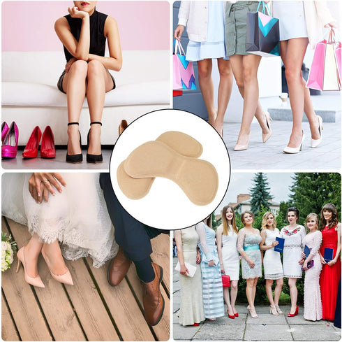 6 Pairs Heel Stickers Heel Cushion Pads Inserts for Loose Shoes Self-Adhesive Heel Cushion Inserts