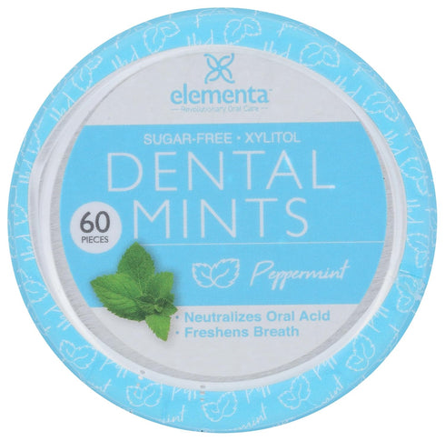 Elementa Natural Sugar Free Hard Candy Breath Mints, Low Carb with Xylitol for Oral Care, Non-GMO + Vegan Friendly,