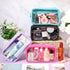Hushee 4 Pcs Clear Nylon Makeup Bag, Waterproof Travel Toiletry Bag, Zipper Pouch for Women Christmas Gifts