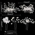 inSowni 30 Pack Silver Wedding Bridal Hair Side Combs+U Shaped Hair Pins Clips Barrettes Prom Hair Pieces Rhinestone Pearl Baby Breath White Flower Decorative Accessories for Women Girls Bridesmaids
