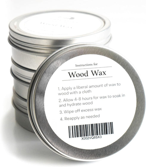 Wood Wax Conditioner for Spoons, Cutting Boards, Butcher Blocks - 2 oz Beeswax and Mineral Oil Wood Butter - Made in USA