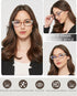 EYEURL 2.25 Blue Light Blocking Cat Eye Reading Glasses for Women, 3 Pack Lightweight Eyeglasses with Comfortable