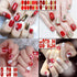 TailaiMei 12 Sheets Christmas Full Wraps Nail Polish Stickers - Self-Adhesive Nail Art Decals with Nail File
